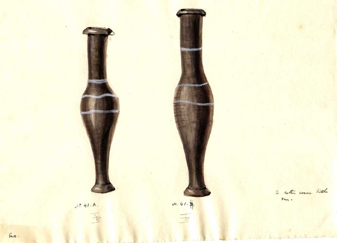 (41 A,B) Two vases, described as coarse
